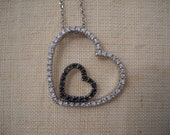 Collier high end vintage - łańcuszek rolò i wisiorek w kształcie serca - wyprodukowano we Włoszech w latach 80.