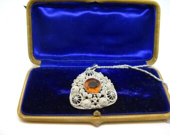 Necklace WEST 1960 - Silver Metal and stone