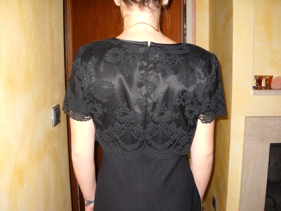 Elegant DONNA RICCO New York Black Dress with lace - image 3