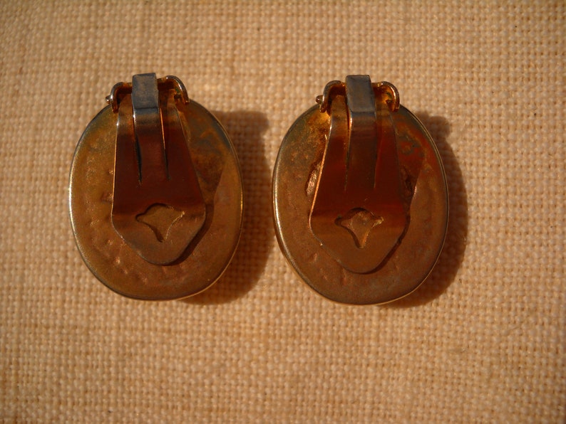 Made in Italy 60/'s Gold filled and hematite earrings