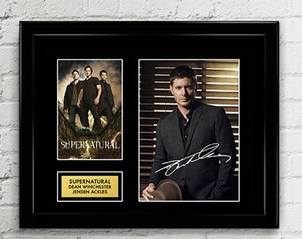 Supernatural Jensen Ackles - Dean Winchester Signed Poster Art Print Artwork Reprint