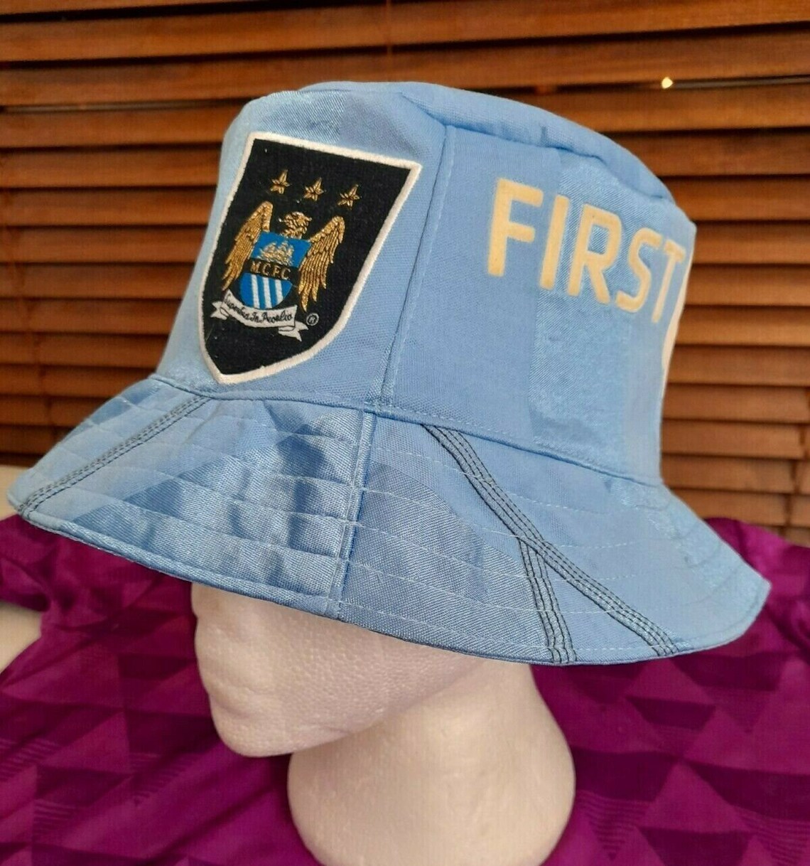 MANCHESTER CITY home 2003/04 bucket hats upcycled from Etsy