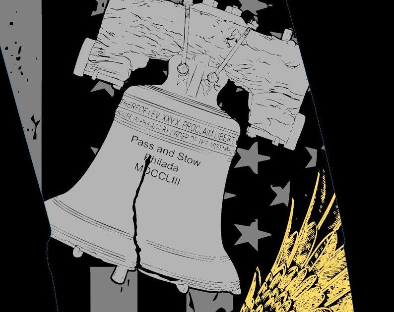 Patrioc Bell Ringer Freedom Ringer PMAG Engraving Design | Lightburn File | Liberty Bell ...