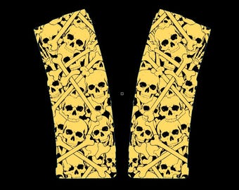 Skull Storm PMAG Engraving Design | LightBurn File | Skull Pattern Magazine Wrap | Tactical Laser Engraving Digital Download