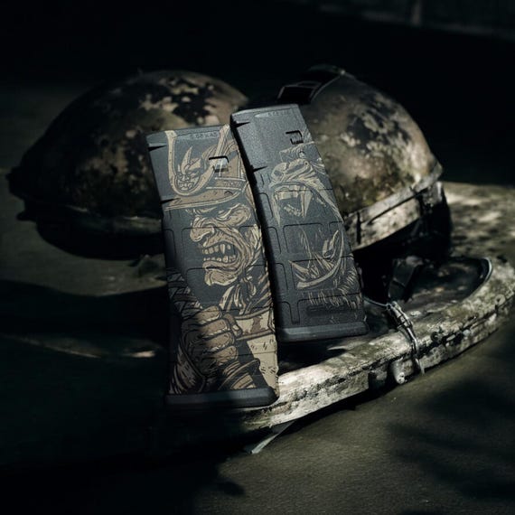 Samurai Warrior PMAG Wrap | Fiber Laser Engraving File | Tactical