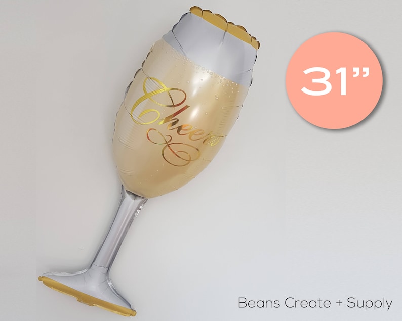 Wine Glass Balloon cheers 31 celebration wine B021