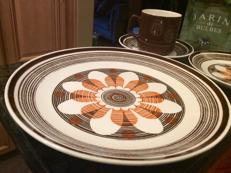 American Contemporary Ironstone Fantasia 4 piece place setting