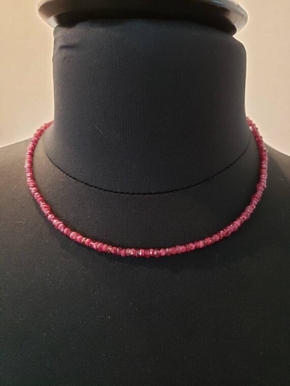 AAA Red Ruby, Pink Tourmaline Necklace | 925, 14K Gold or Rose Gold Fill Option | July, October Birthstone | Made To Order | Gift Boxed