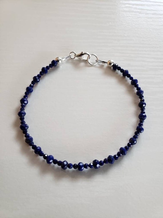 AAA++ Lapis Lazuli, 925 Sterling Bracelet | 925, 14K Gold Filled, 14K Rose Gold Filled | Made To Order | Gift Boxed