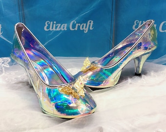 clear plastic heels cinderella