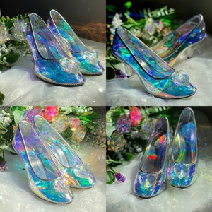 Cinderella glass slipper wedding shoes Fairytale Disney princess theme Halloween cosplay Christmas gift unique personalized gift Heart resin