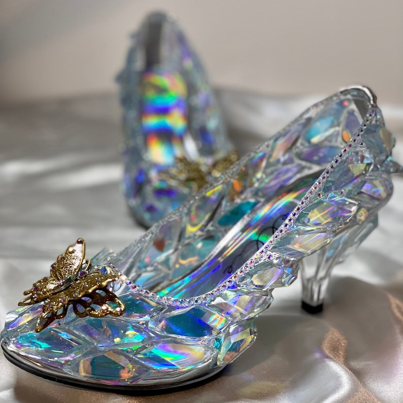 NEW Cinderella crystal glass slipper Disney princess wedding shoes fairytale birthday anniversary and holidays Halloween unique gift for her image 7