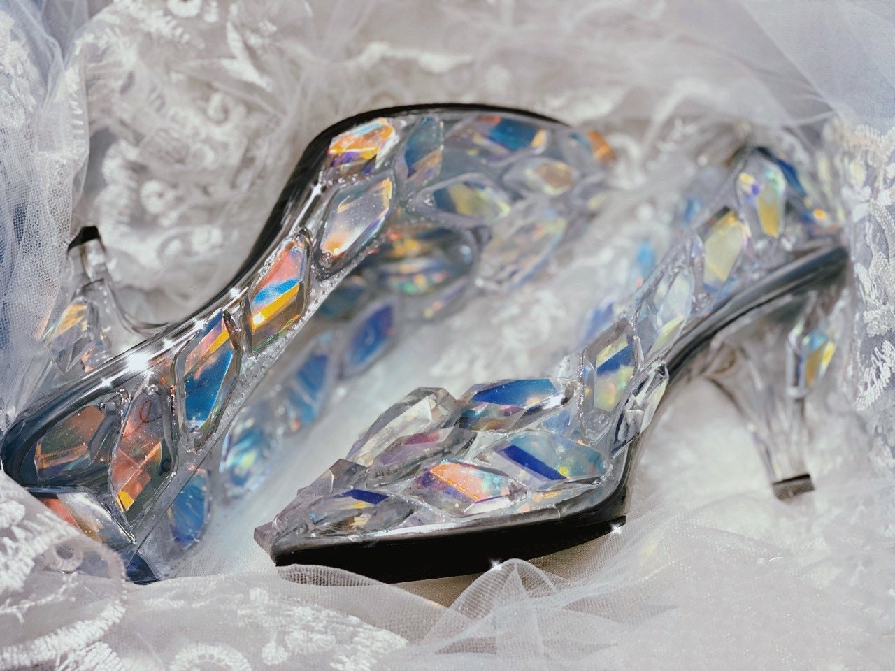 Clear Glass Slippers Cinderella Shoes Disney Wedding Princess Bridal High  Heels | Cinderella shoes, Bride shoes, Cinderella wedding shoes