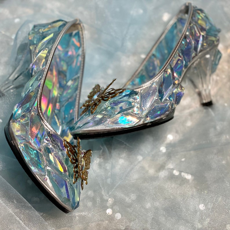 NEW Cinderella crystal glass slipper Disney princess wedding shoes fairytale birthday anniversary and holidays Halloween unique gift for her image 6