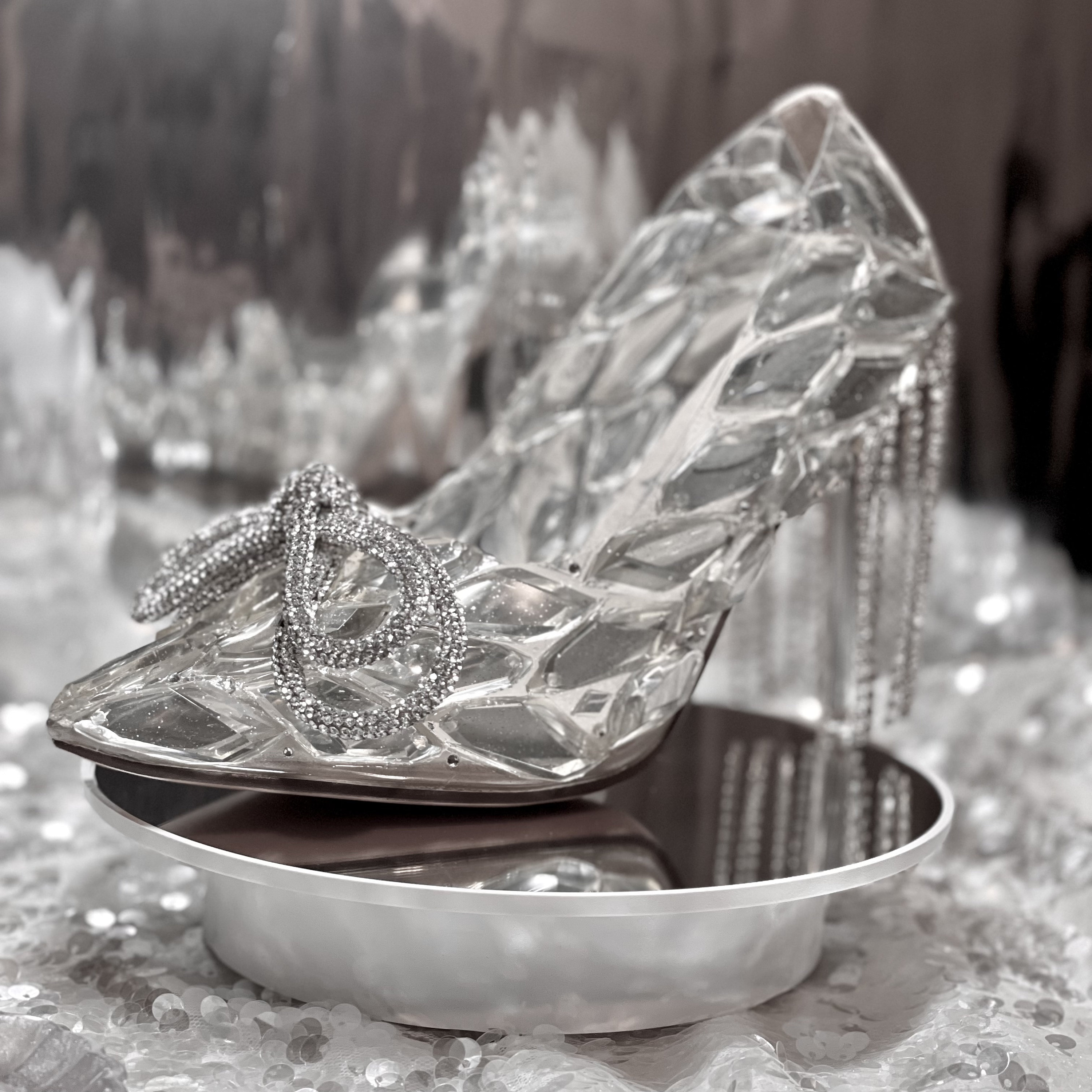 Glass Slipper Crystal Shoes Customised Gemstone Heels 