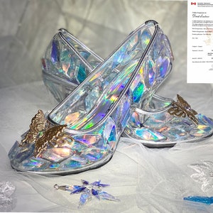 Beautiful Wedding Shoes with Cinderella Crystal