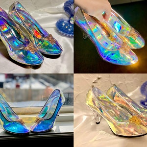 Cinderella glass slipper wedding shoes Fairytale Disney princess theme Halloween cosplay Christmas gift unique personalized gift image 3