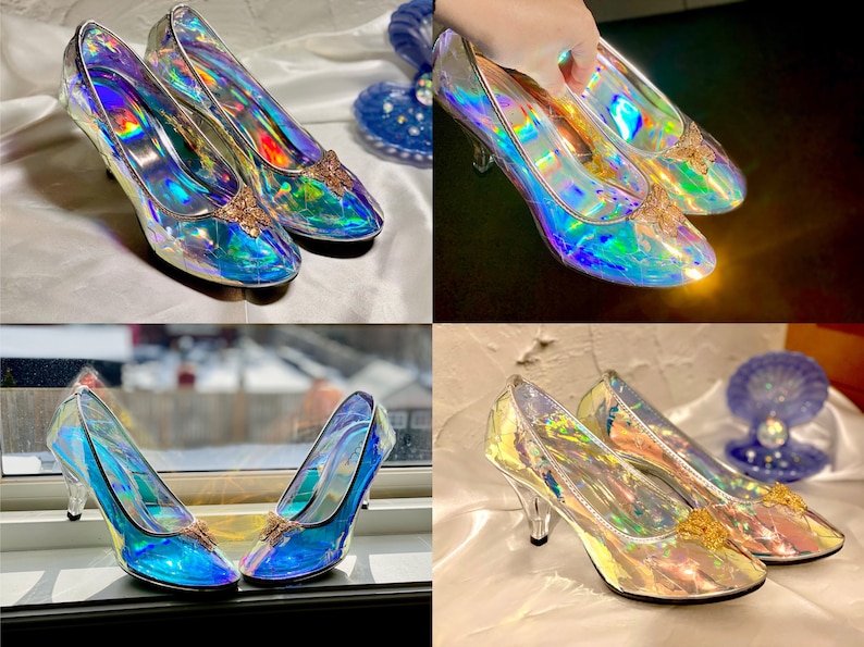 Cinderella glass slipper wedding shoes Fairytale Disney princess theme Halloween cosplay Christmas gift unique personalized gift image 3