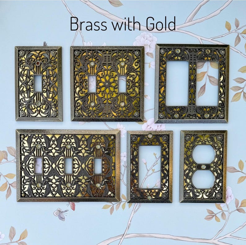 Ornate Filigree Metal Switch Plate Cover: Old Hollywood Style Bild 4