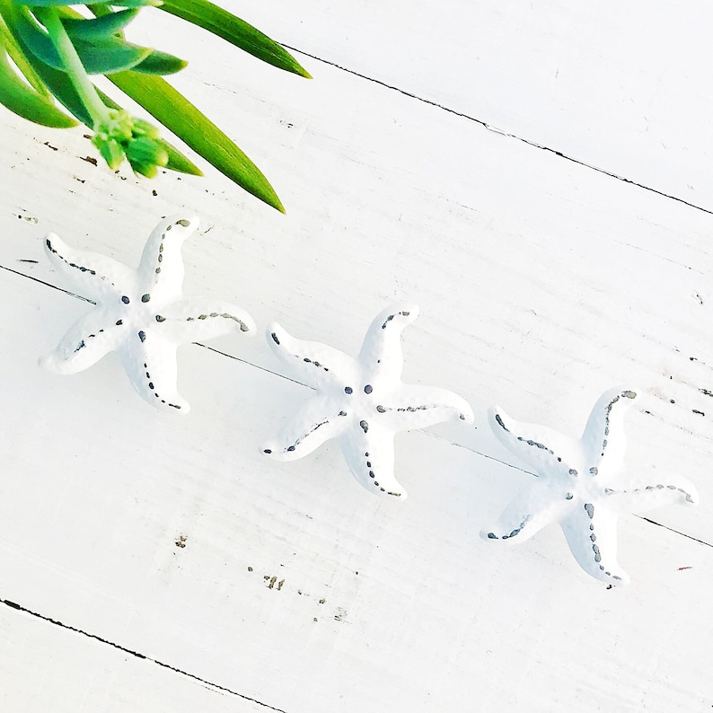 Nautical Starfish Knobs Beach Cabinet Knob White Costal Decor Home Living Bathroom Sultraline Id Nautical Starfish Knobs, Beach Cabinet Knobs