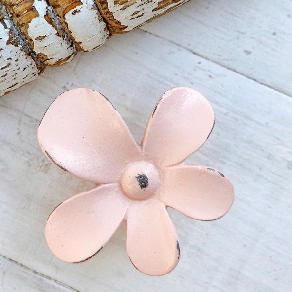 Flower knob, Whimsical Flower Knob, Metal Flower Knob, Cabinet Knob, Shabby Chic Knob, Daisy Knob, Spring knob, Dresser Knob, Nursery Knob