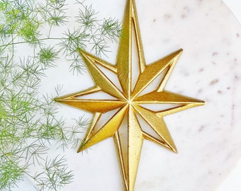 Gold Metal Starburst: Mid Century Modern Wall Decor