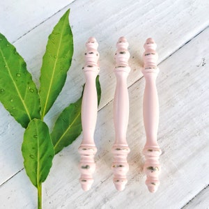 French Pull, 3 inch Centers, Pastel Pull, Modern Pull, Cabinet Pull, Vintage Style Pull, Hardware, Shabby Chic Pull, Pink Pull