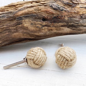 Nautical Jute knob/ Beach Knob/ Natural Jute Cabinet knobs/ Costal Jute Knobs/ Jute Knob/ Cabinet Knobs/ Dresser Knobs