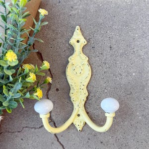 Hook, Double Hook, French Hook, Antique Style Hook, French Country, Double Hook, Bathroom Hook, Kitchen Hook, Trendy Hook, Ceramic Wall Hook