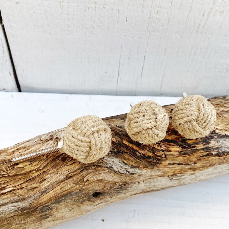 Nautical Jute knob/ Beach Knob/ Natural Jute knobs/ Etsy