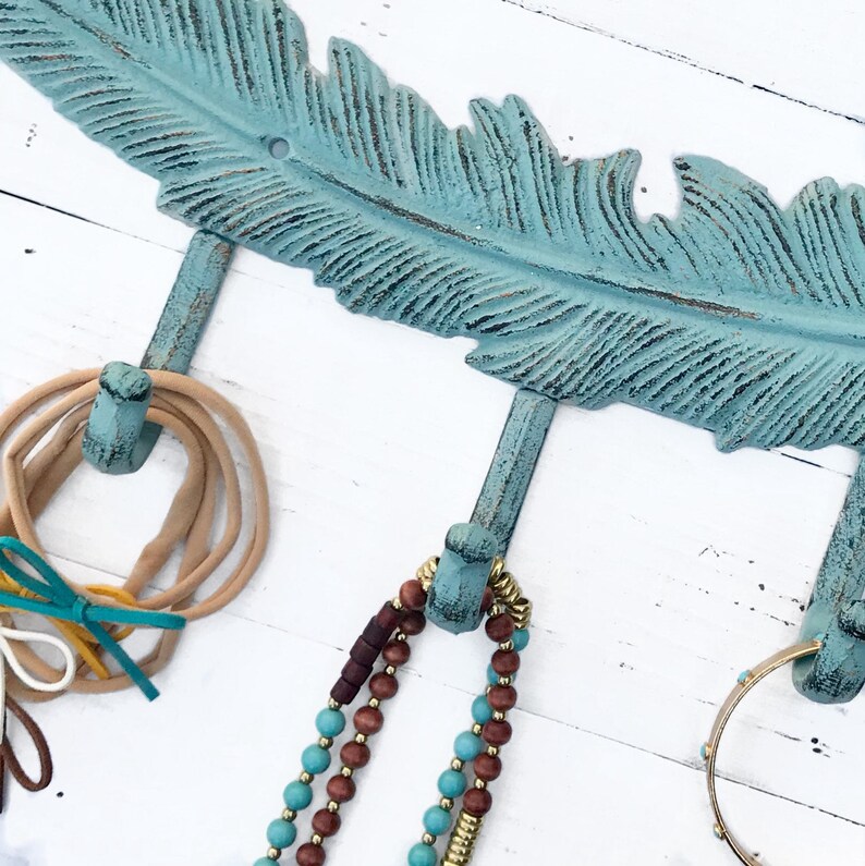 Boho Feather Hook/ Bohemian Hook Decor/ Southwestern Decor Etsy