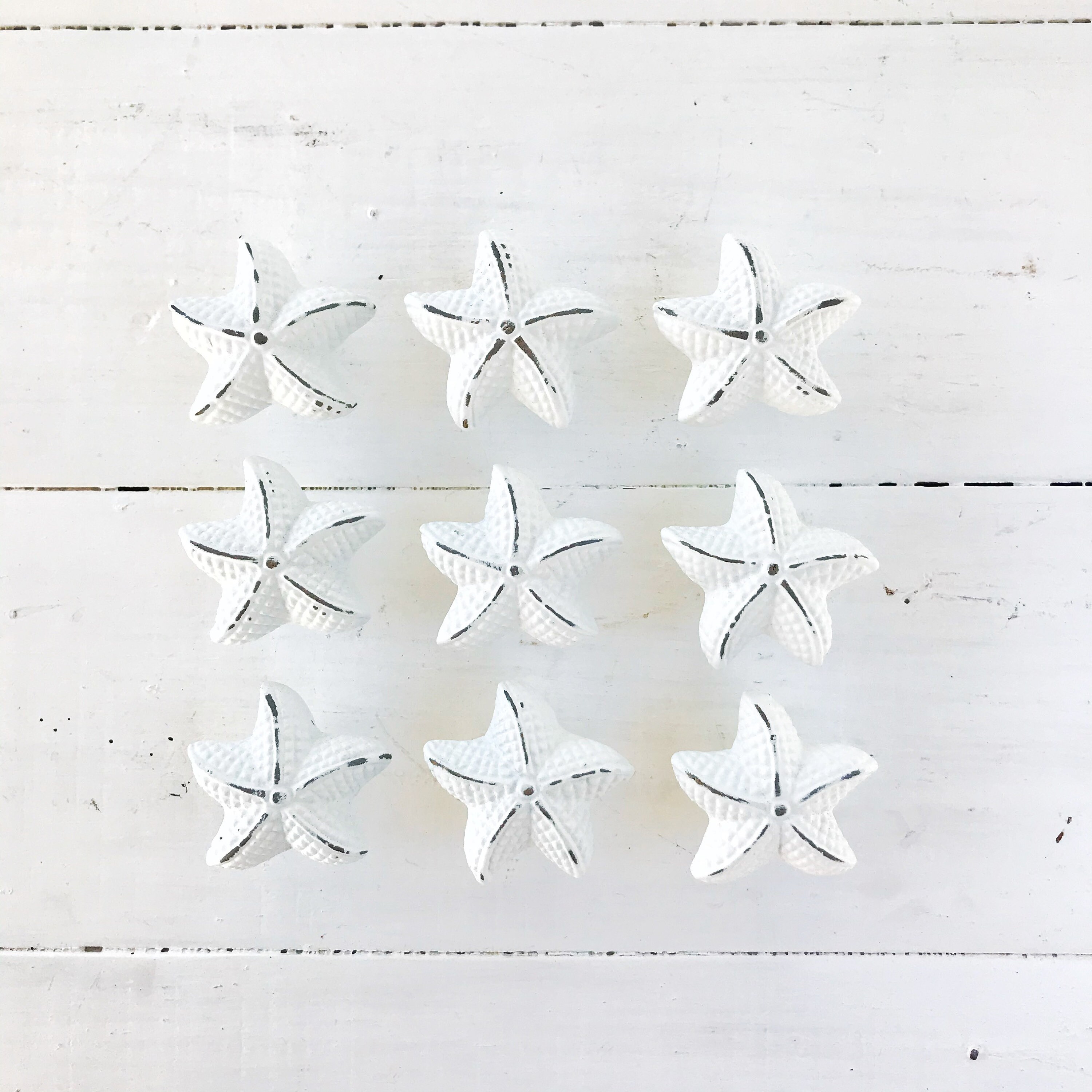 Starfish Knob Costal Knob Beach Knob White Starfish Knob Etsy
