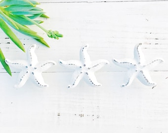 Nautical Starfish Knob: Coastal Decor Metal Cabinet Knob