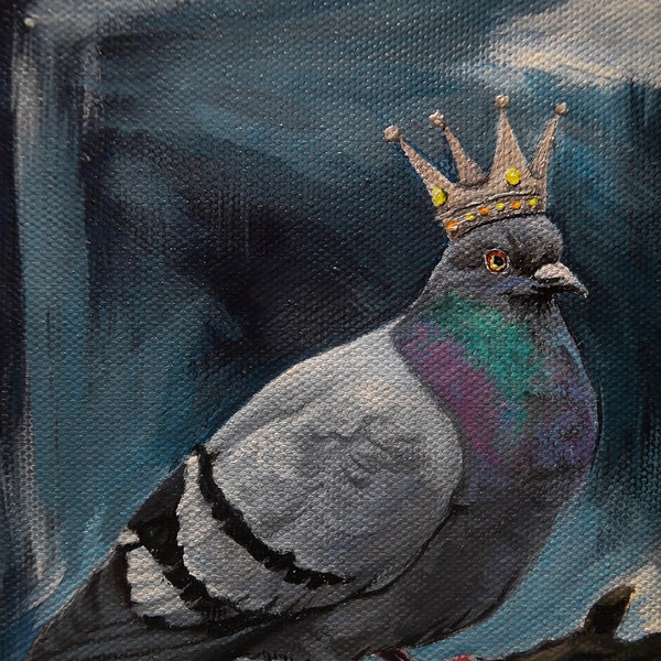 Royal Pigeon, Giclée Print, 5 x 7",  Pigeon, Fine Art by Lauren White