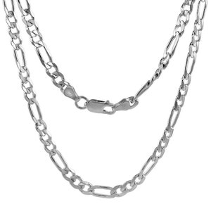Figaro Kette mit Sterling Silber - gemacht für Männer, Frauen, Kinder - perfekt für Anhänger, Charms und Halsketten