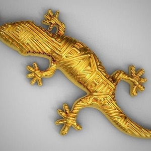 Pascal Lizard Pendant *10k/14k/18k White, Yellow, Rose, Green Gold, Gold Plated & Silver* Animal Reptile Gecko Pet Vet Charm Necklace Gift