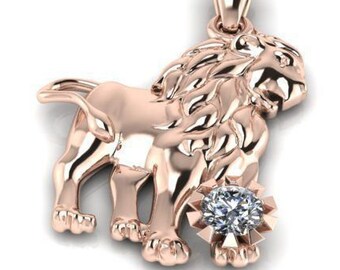 Ciondolo con diamante Moissanite, ciondolo a forma di cerchio