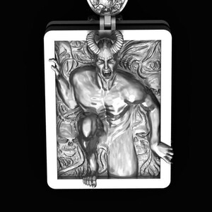 Dunkle Lord Teufel Anhänger * 10 k/14k/18k weiß, gelb, Rose, grün Gold und Silber * Satan Lucifer Biker Punk Gothic Dämon böse Charme Halskette