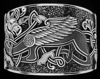 Shirdal Griffin Ring *10k/14k/18k White, Yellow, Rose, Green Gold, Gold Plated & Silver* Gryphon Animal Fantasy Mythical Lion Eagle Thumb