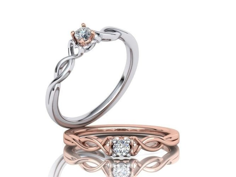 Green Gold Rose Gold Plating /& Silver* Wedding Band Women Promise Veronica Engagement Ring *Moissanite With 10k14k18k White Yellow