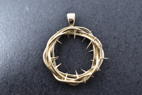 Custom Order Crown of Thorns Pendant 32MM 10kt GOLD Etsy UK