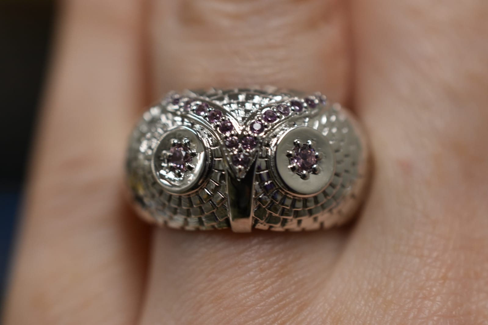 Great Owl Ring *10k/14k/18k White, Yellow, Rose, Green Gold, Gold Plated & Silver* Bird Animal W