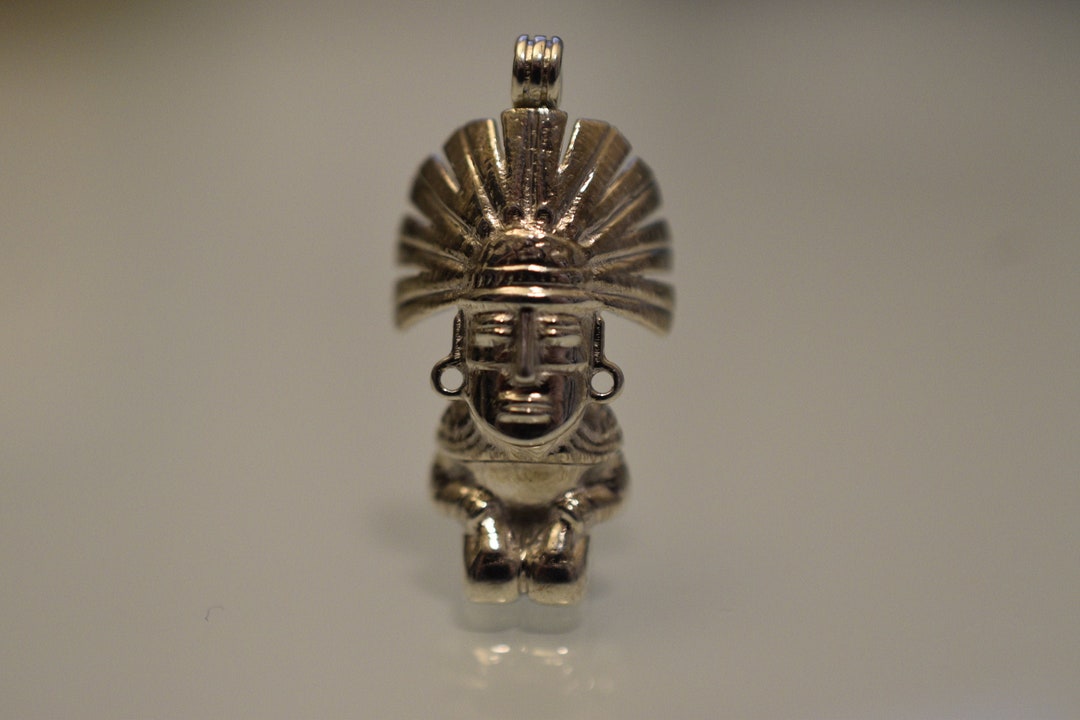 Tenochca Aztec Pendant *10k/14k/18k White, Yellow, Rose, Green Gold ...