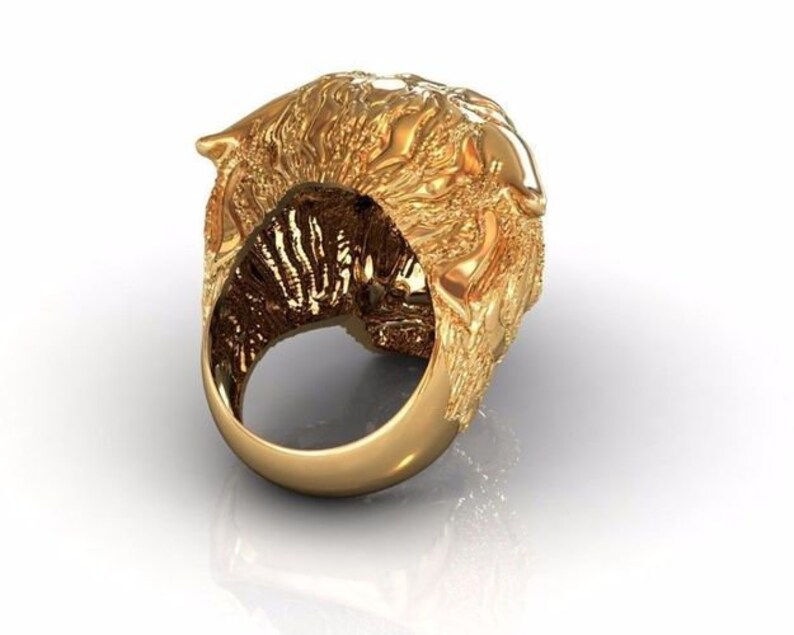 Wild Cat Ring *10k/14k/18k White, Yellow, Rose, Green Gold, Gold ...