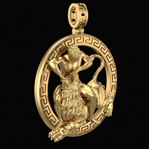 Heroic Hercules Pendant *10k/14k/18k White, Yellow, Rose, Green Gold ...