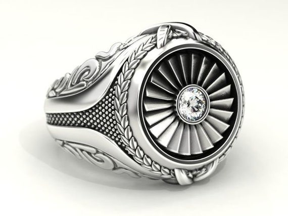 Turbine Ring *10k/14k/18k White, Yellow, Rose, Green Gold