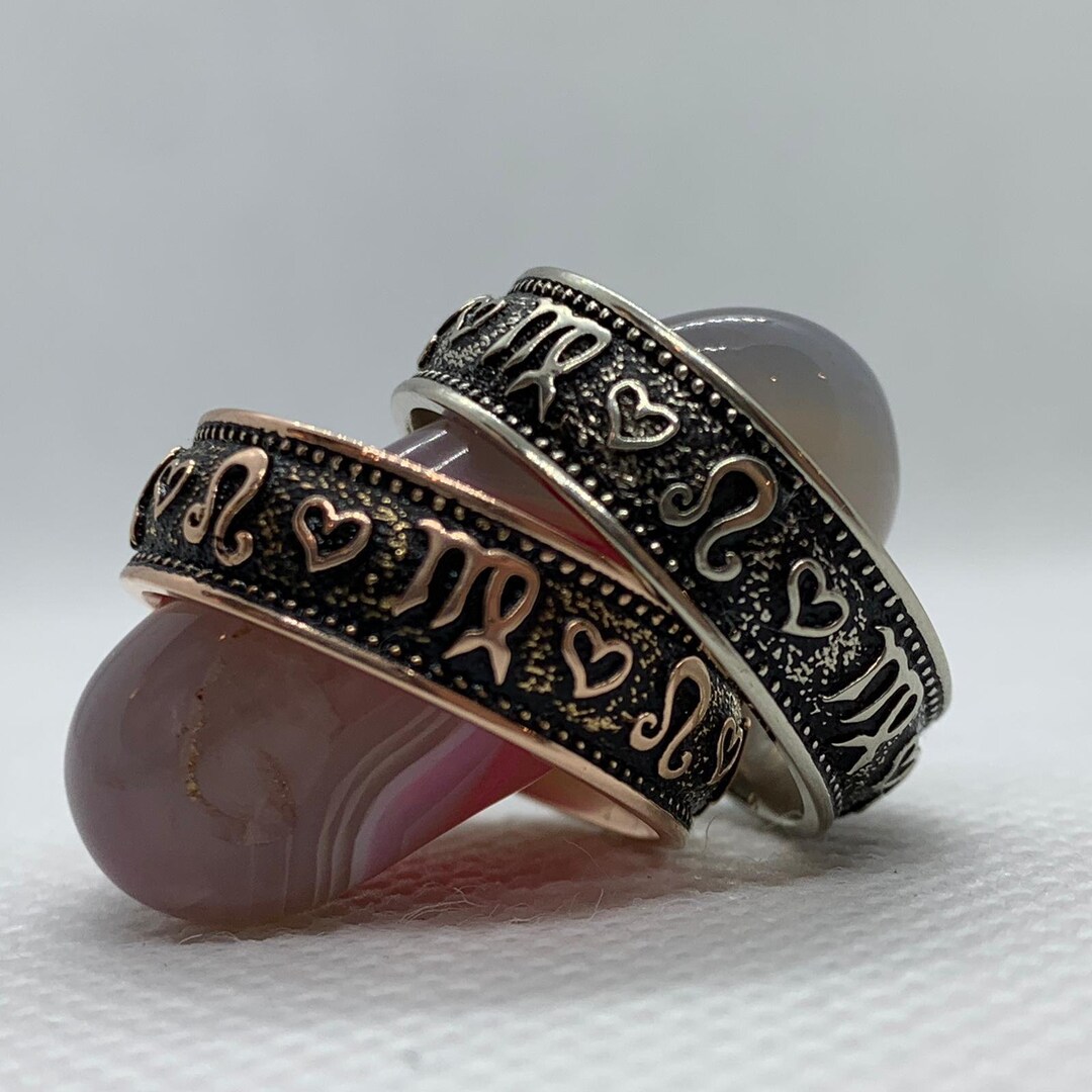 Personalized Zodiac Ring *10k/14k/18k White, Yellow, Rose, Green Gold ...