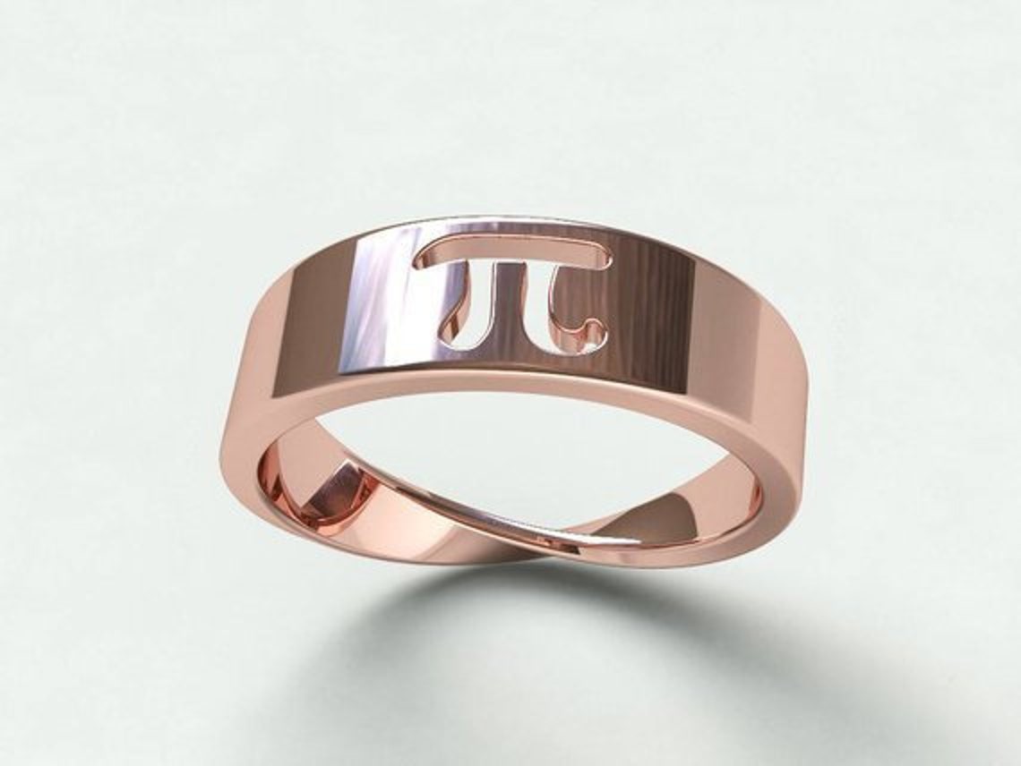 Pi Ring Math Wizard Pi Ring *10k/14k/18k White, Yellow, Rose, Green Gold, Gold ...