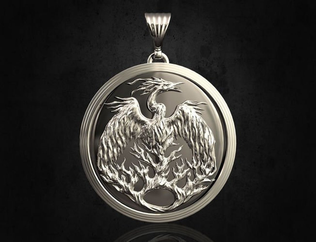 Rise From the Ashes Phoenix Pendant *10k/14k/18k White, Yellow, Rose ...