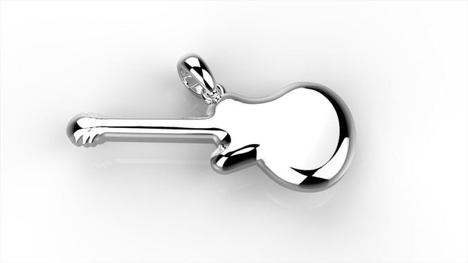 14Kギターペンダント ロックスター ギターペンダント *10k/14k/18k ホワイト、イエロー